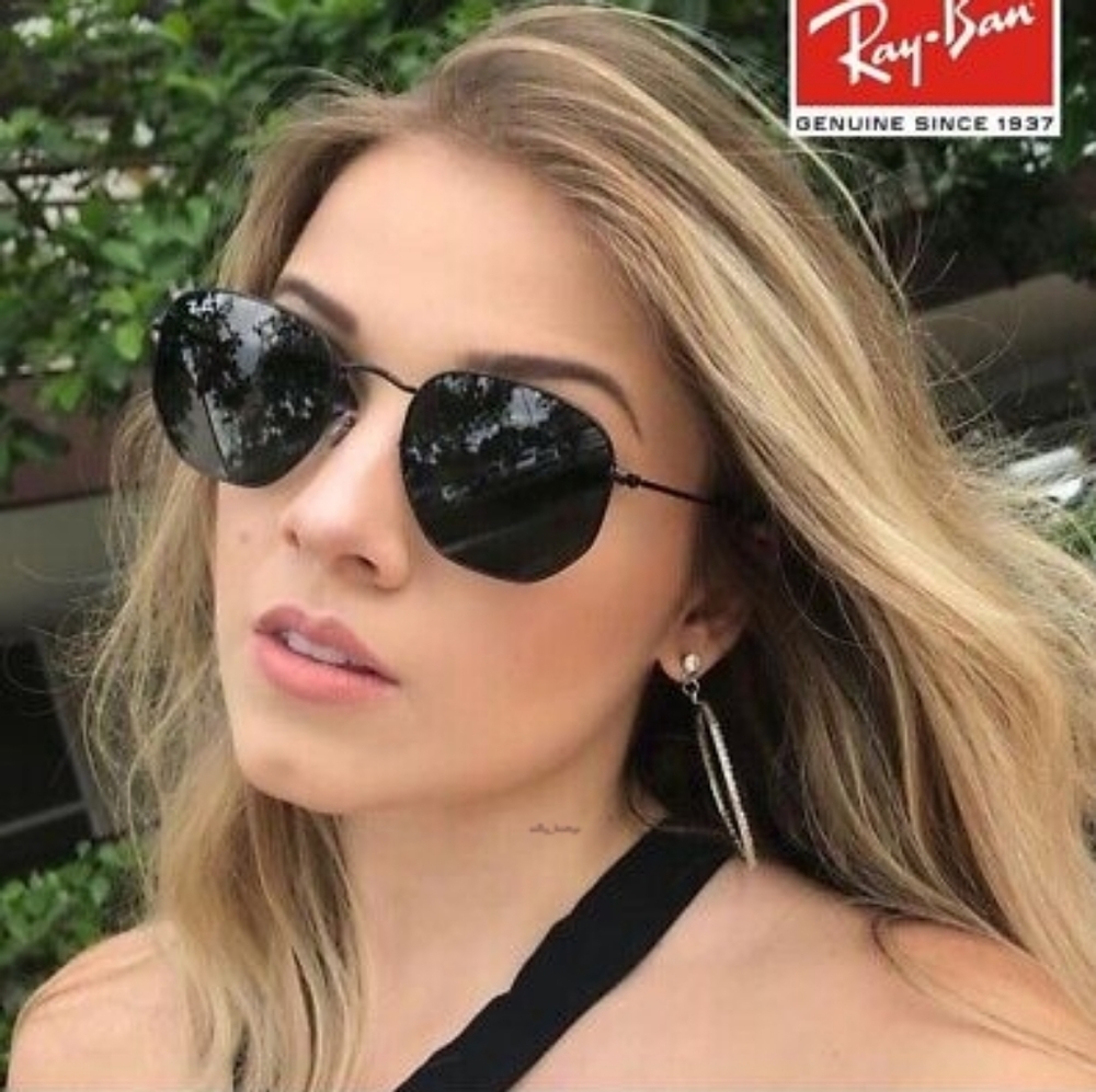 Ray-Ban (Store Display) Hexagonal All Black RB3548 - Picture 3 of 13